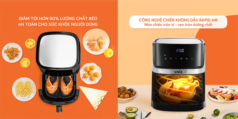 Nồi chiên không dầu Unie UE-600 - Hàng chính hãng