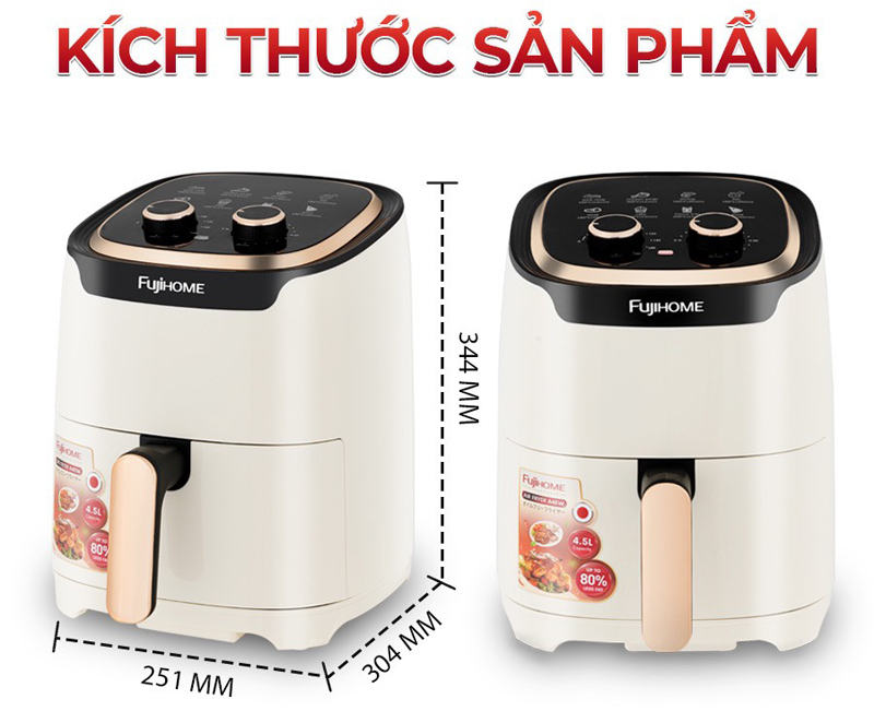 Nồi chiên không dầu Fujihome A4EW - Hàng chính hãng