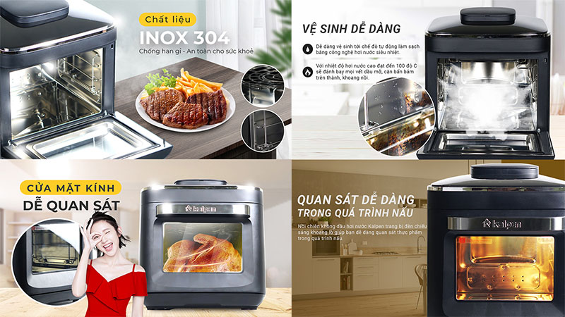Nồi chiên không dầu hơi nước Kalpen X15 - Hàng chính hãng