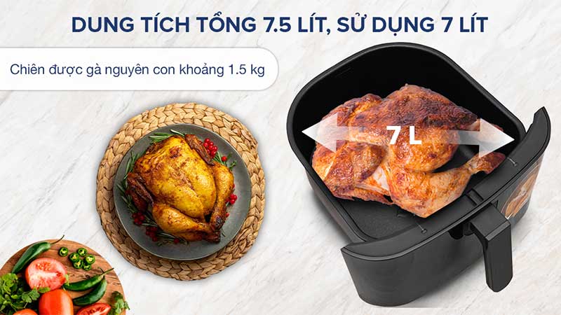 Nồi chiên không dầu hơi nước Mishio MK-302 - Hàng chính hãng