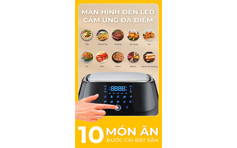 Nồi chiên không dầu kết hợp nướng Magic Eco M-16 - Hàng chính hãng