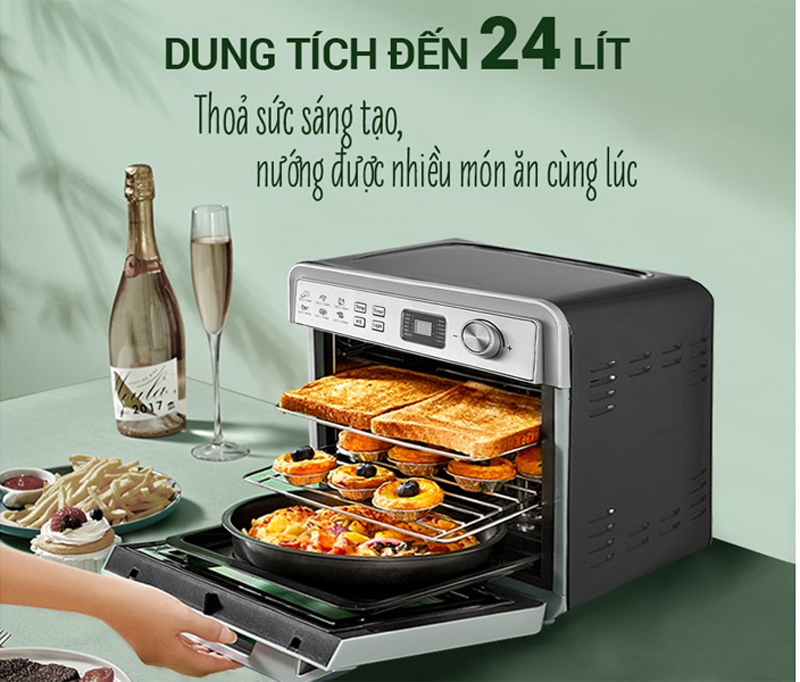Nồi chiên không dầu 24L Nagakawa NAG3309 - Hàng chính hãng