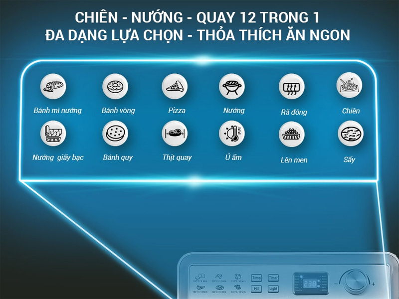 Nồi chiên không dầu 24L Nagakawa NAG3309 - Hàng chính hãng