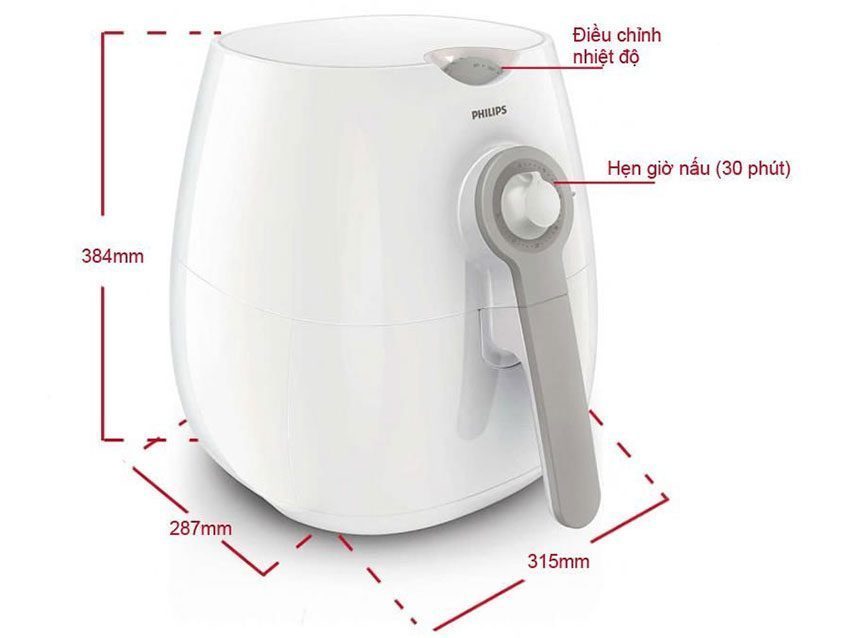 Nồi chiên không dầu Philips Air HD9216/81 - Hàng chính hãng