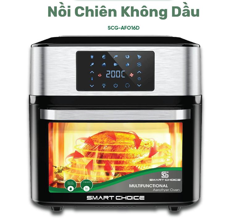 Nồi chiên không dầu Smart Choice AFO-16D - Hàng chính hãng