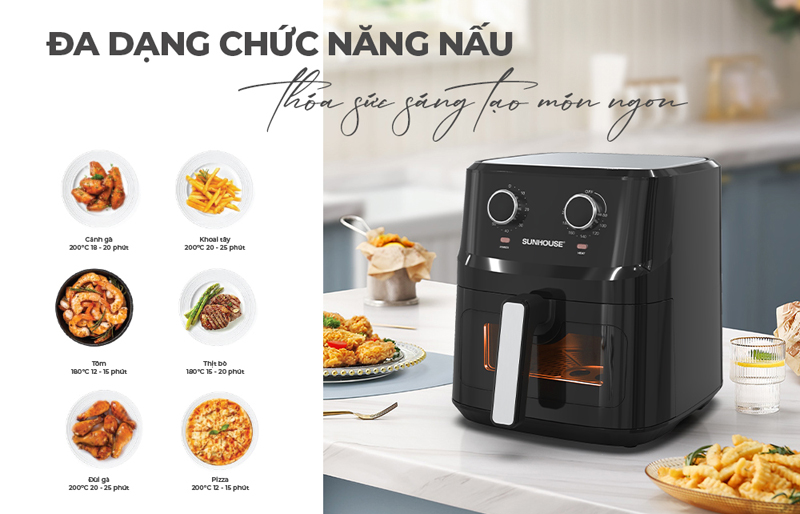 Nồi chiên không dầu Sunhouse SHD4030 - Hàng chính hãng