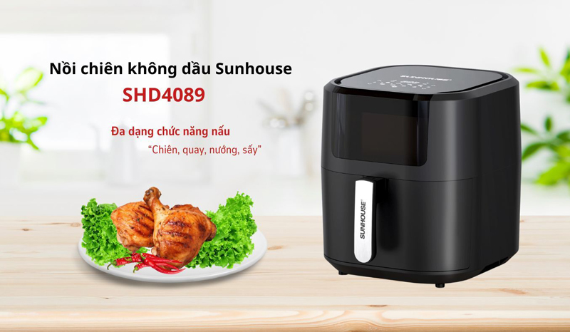 Nồi chiên không dầu Sunhouse 9 lít SHD4089 - Hàng chính hãng