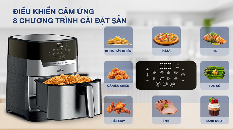 Nồi chiên không dầu Tefal 4.2 lít EY505815 - Hàng chính hãng