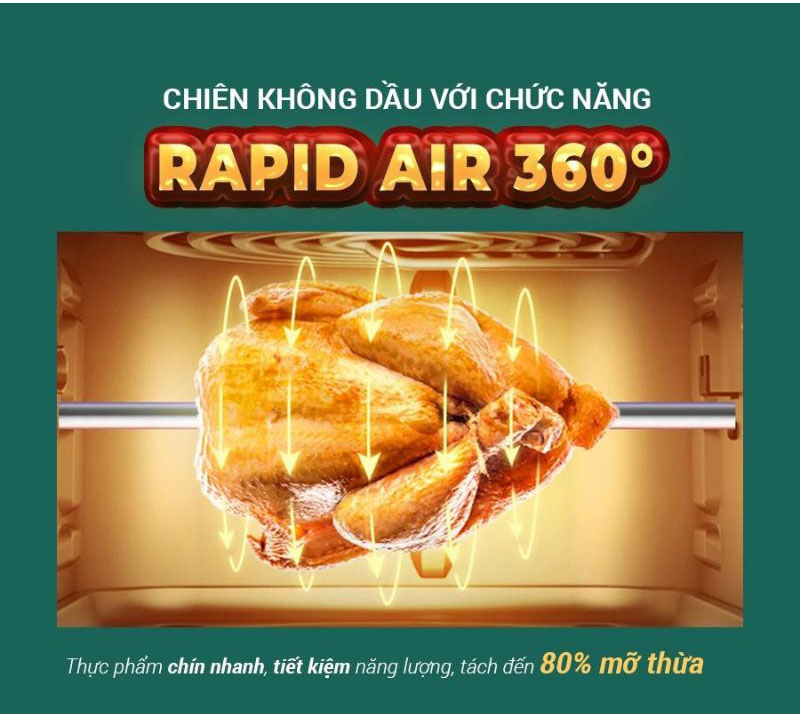Nồi chiên không dầu Watashi WA-812AFE  - Hàng chính hãng