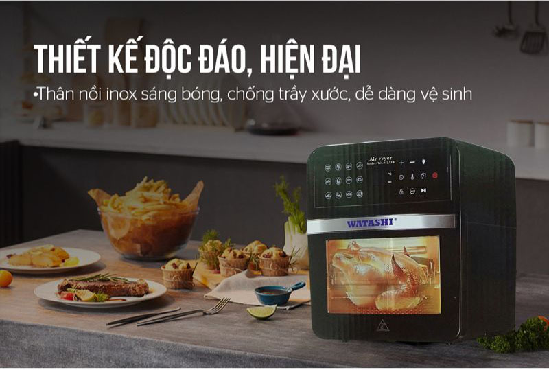 Nồi chiên không dầu Watashi WA-812AFE  - Hàng chính hãng