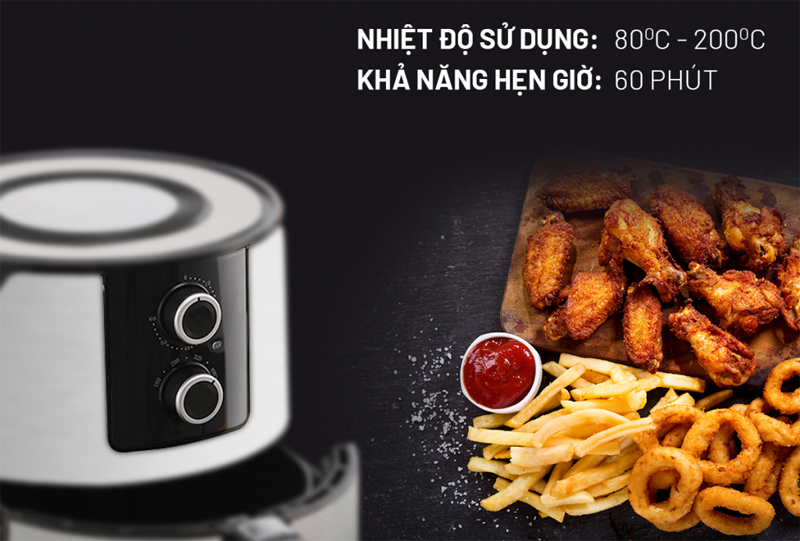 Nồi chiên không dầu Yakyo TP-450 - Hàng chính hãng