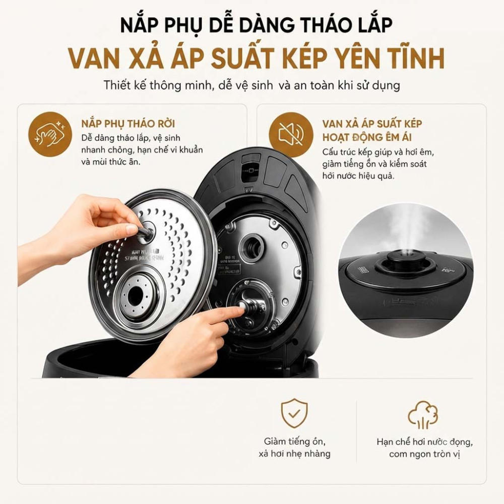 Nồi cơm điện tử áp suất cao tần Cuckoo CRP-CHBC1000F/GRGRCRCKV - Hàng chính hãng