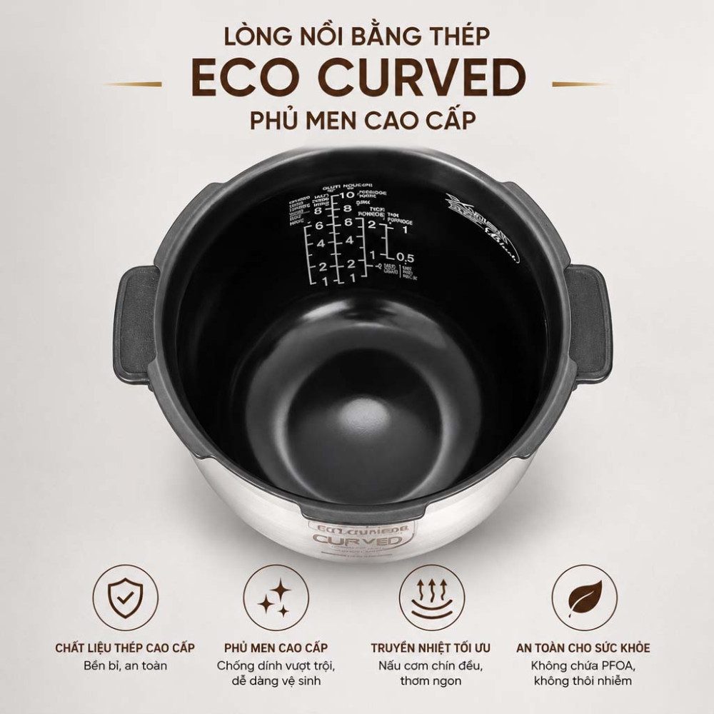 Nồi cơm áp suất cao tần Cuckoo CRP-LHBR1000F/ GRGRCRCKV - Hàng chính hãng