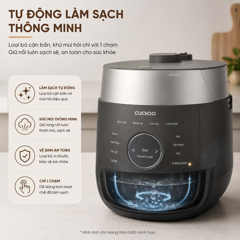 Nồi cơm áp suất cao tần Cuckoo CRP-LHBR1000F/ GRGRCRCKV - Hàng chính hãng
