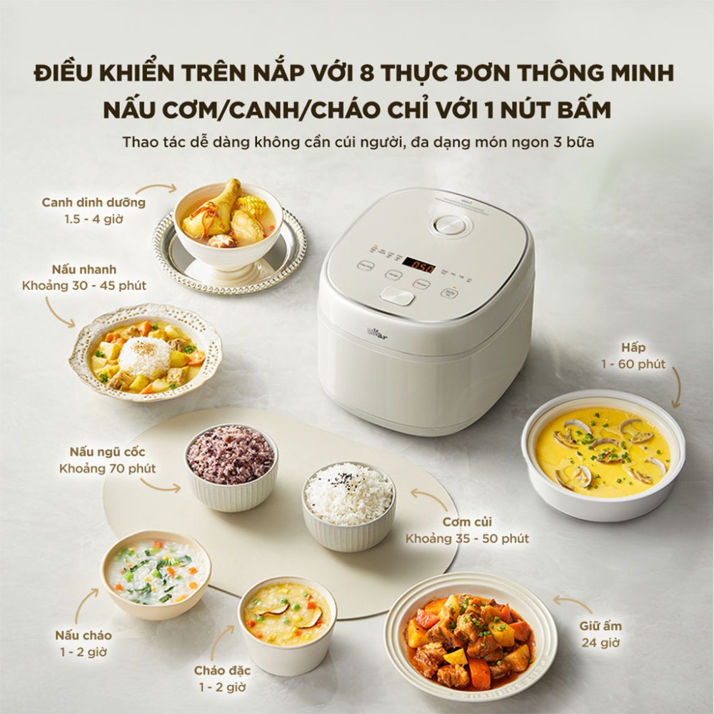 Nồi cơm điện Bear RC-5H30O12 1.2L - Hàng chính hãng
