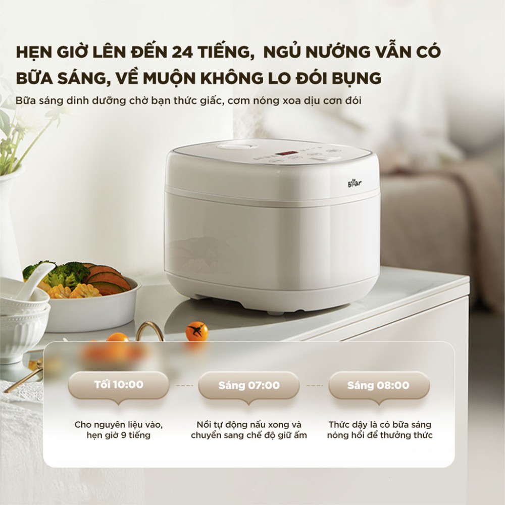 Nồi cơm điện Bear RC-5H30O12 1.2L - Hàng chính hãng