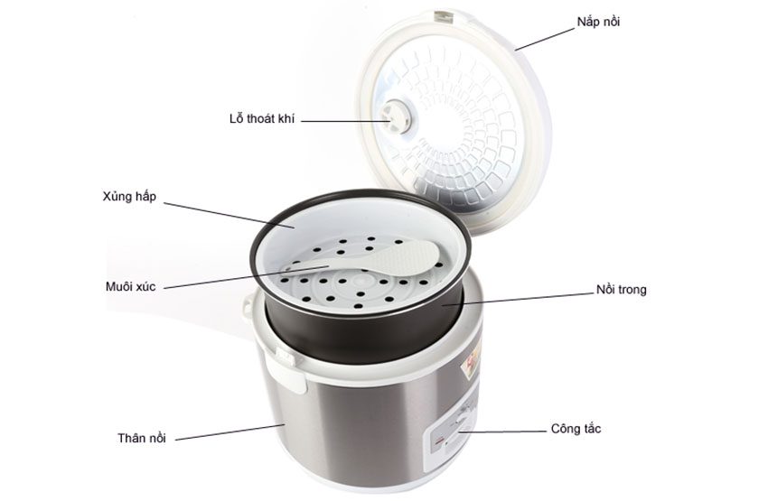Nồi cơm điện Elmich  EL-7167 - Hàng chính hãng