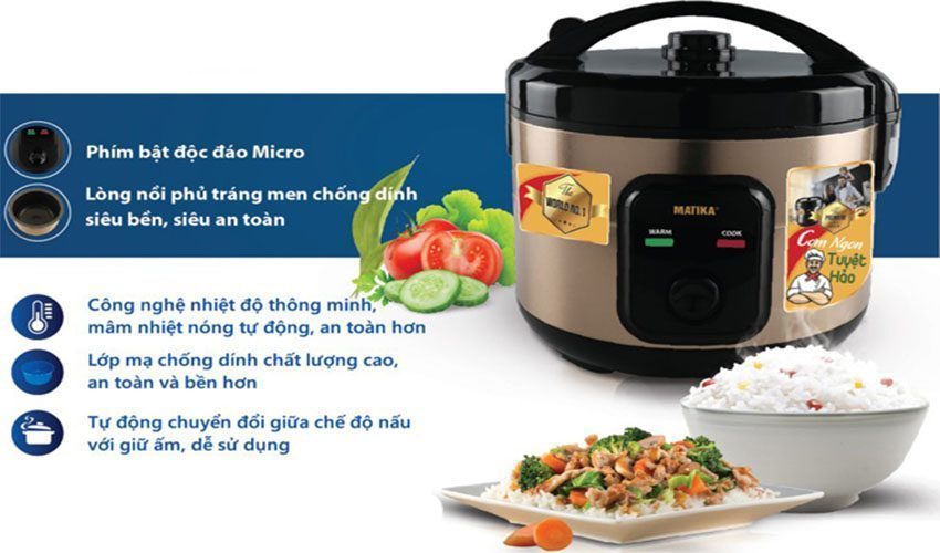 Nồi cơm điện Matika MTK-RC1892  - Hàng chính hãng
