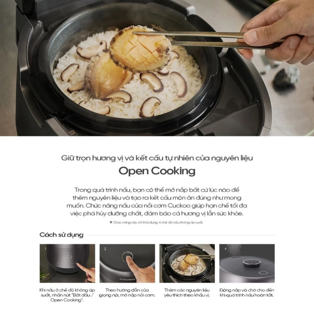 Nồi cơm điện tử áp suất Cukoo CRP-PHTR0610FDM - Hàng chính hãng