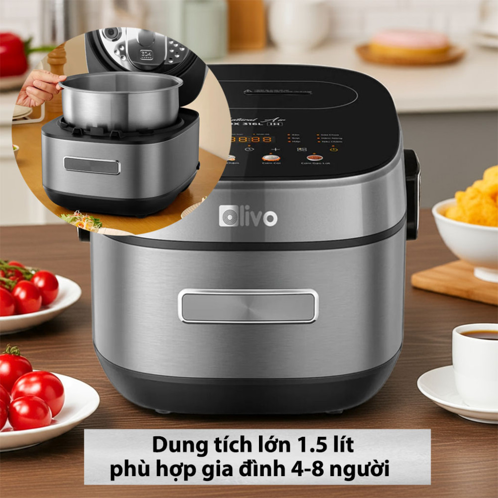 Nồi cơm điện cao tần Olivo RC900IH 1.5L dung tích nồi lớn