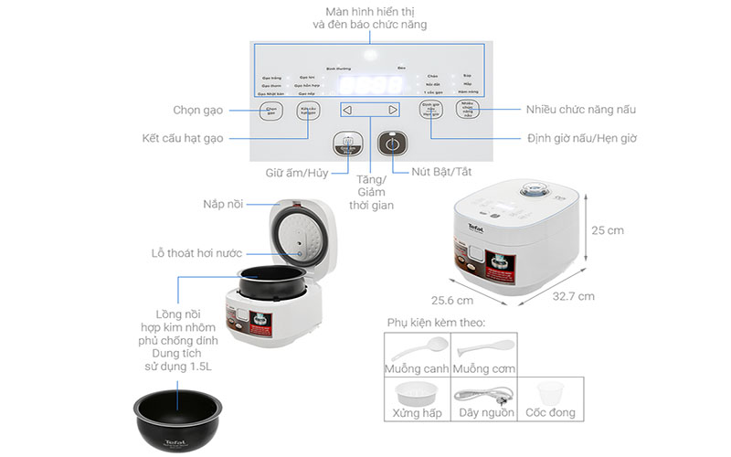 Nồi cơm điện cao tần Tefal RK522168 - Hàng chính hãng