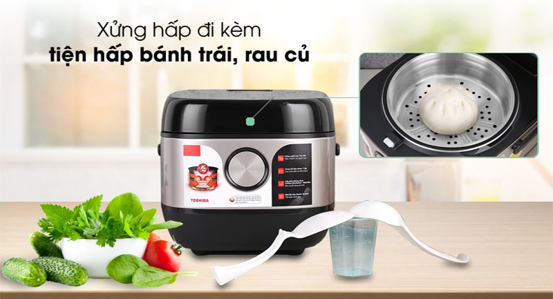 Nồi cơm điện cao tần Toshiba RC-18IX1PV - Hàng chính hãng