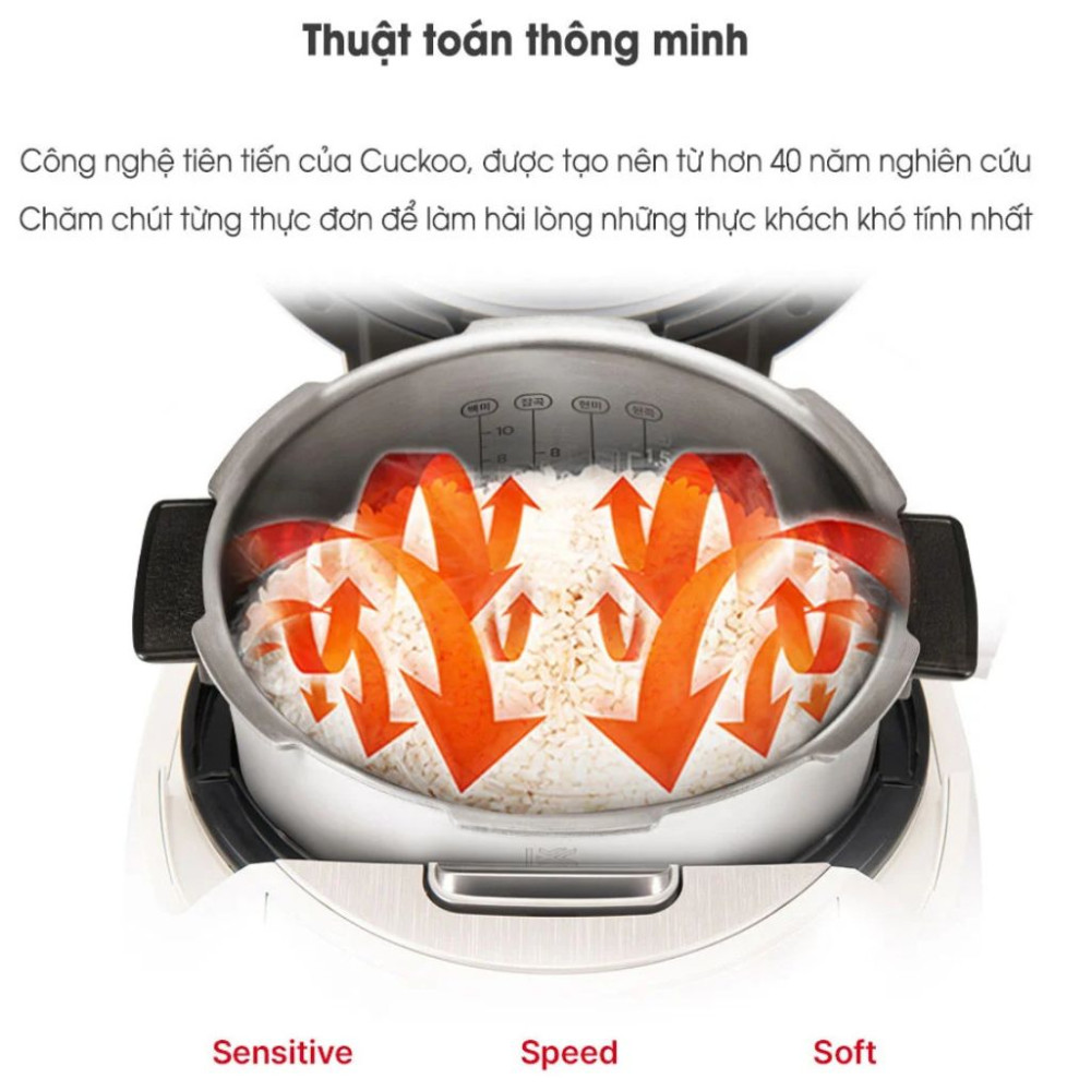 Nồi cơm điện cao tần áp suất Cuckoo CRP-CHAS109FW - Hàng chính hãng