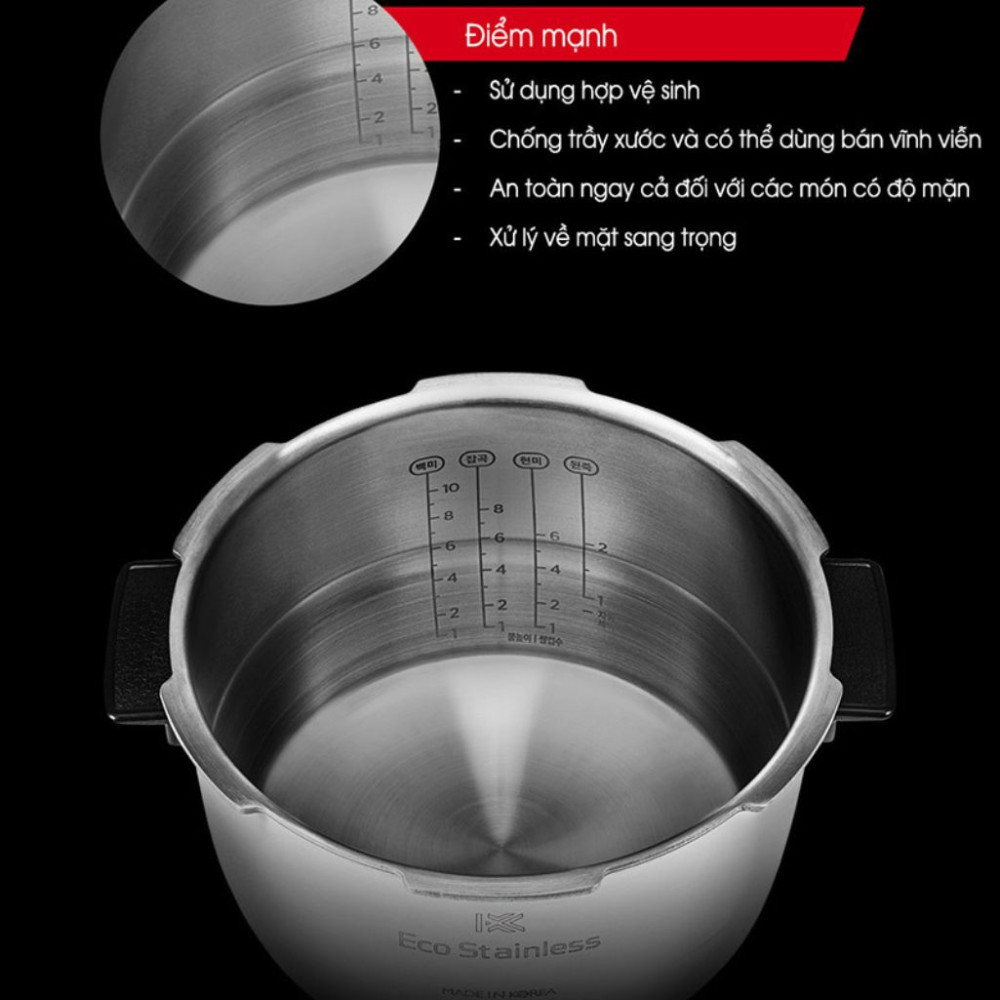 Nồi cơm điện cao tần áp suất Cuckoo CRP-CHAS109FW - Hàng chính hãng