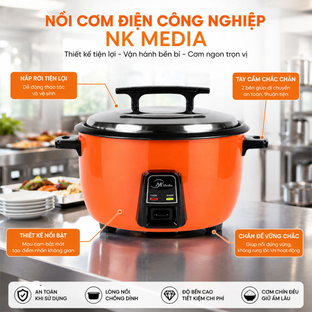 Nồi cơm điện công nghiệp NK Media MD-NC1470 - Hàng chính hãng