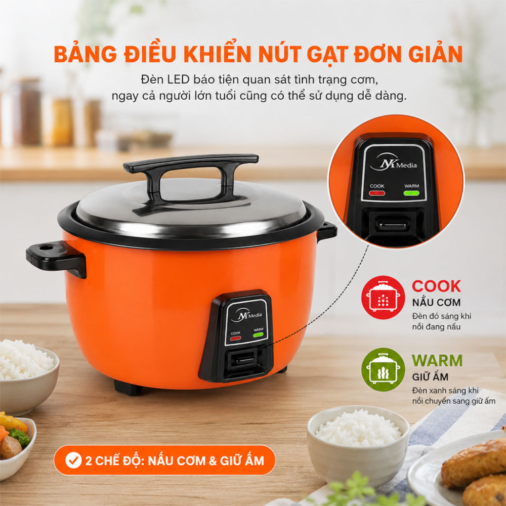 Nồi cơm điện công nghiệp NK Media MD-NC1470 - Hàng chính hãng