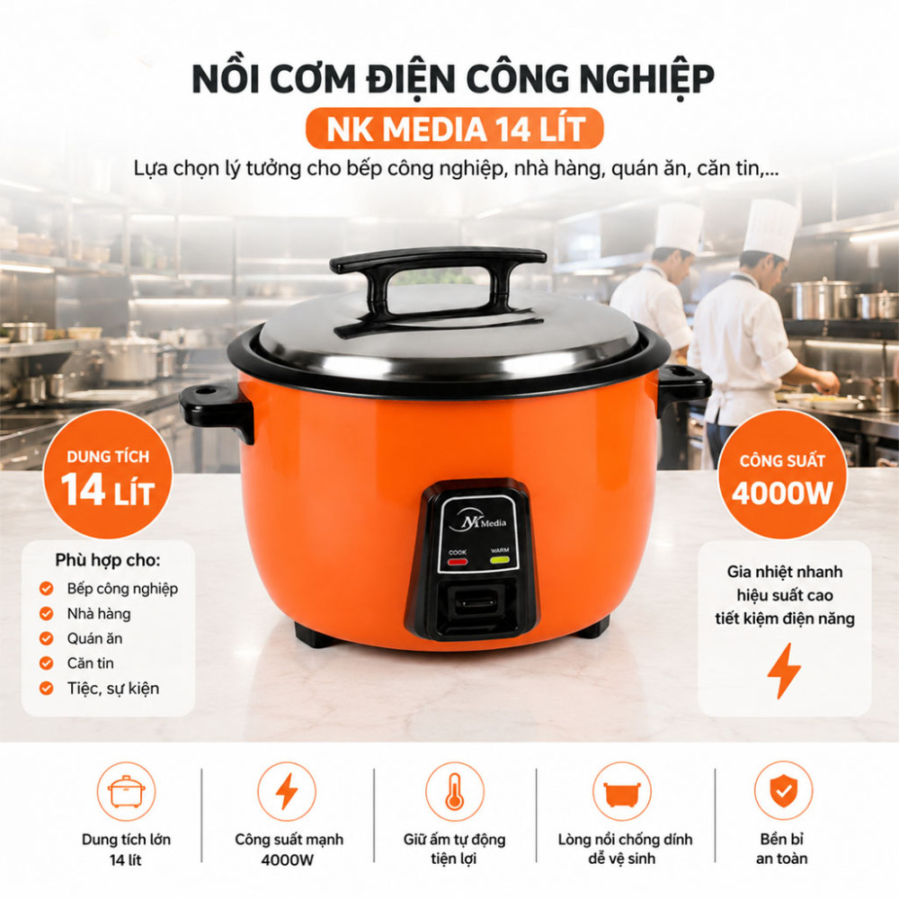 Nồi cơm điện công nghiệp NK Media MD-NC1470 - Hàng chính hãng