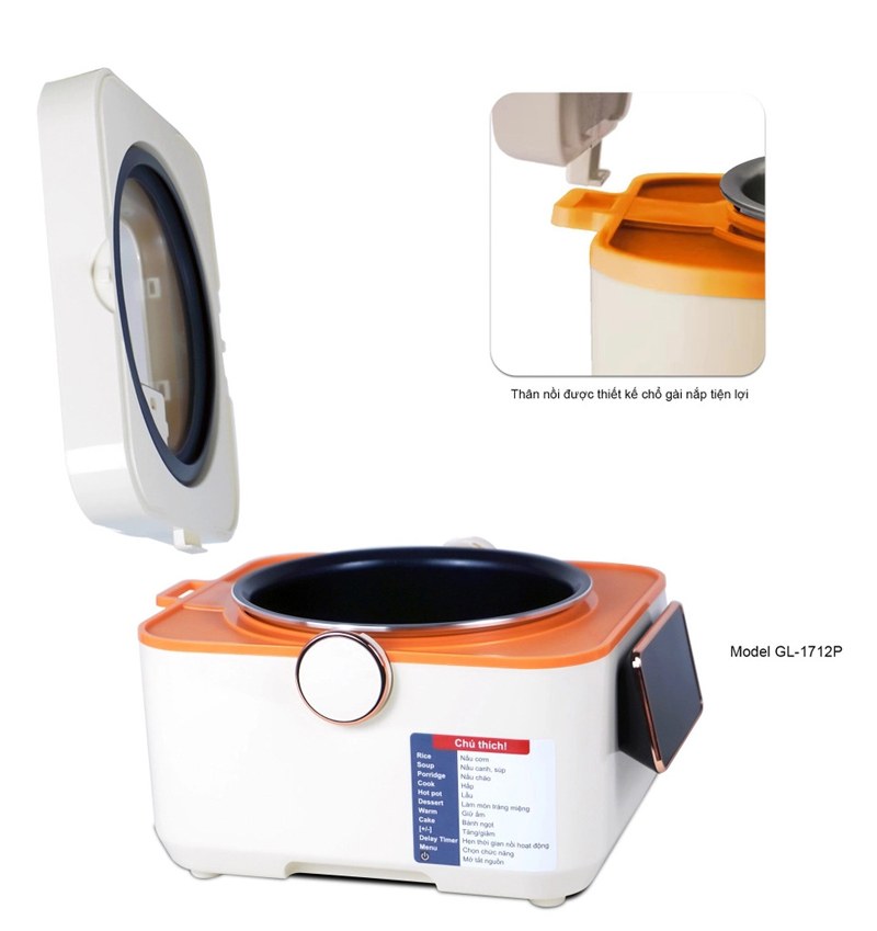 Nồi cơm điện Gali GL-1712P - Hàng chính hãng