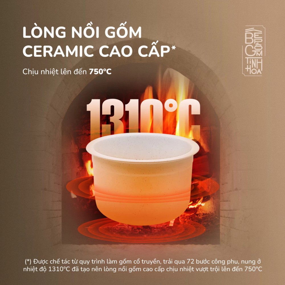 Nồi cơm điện lòng gốm Unie URC818 - Hàng chính hãng
