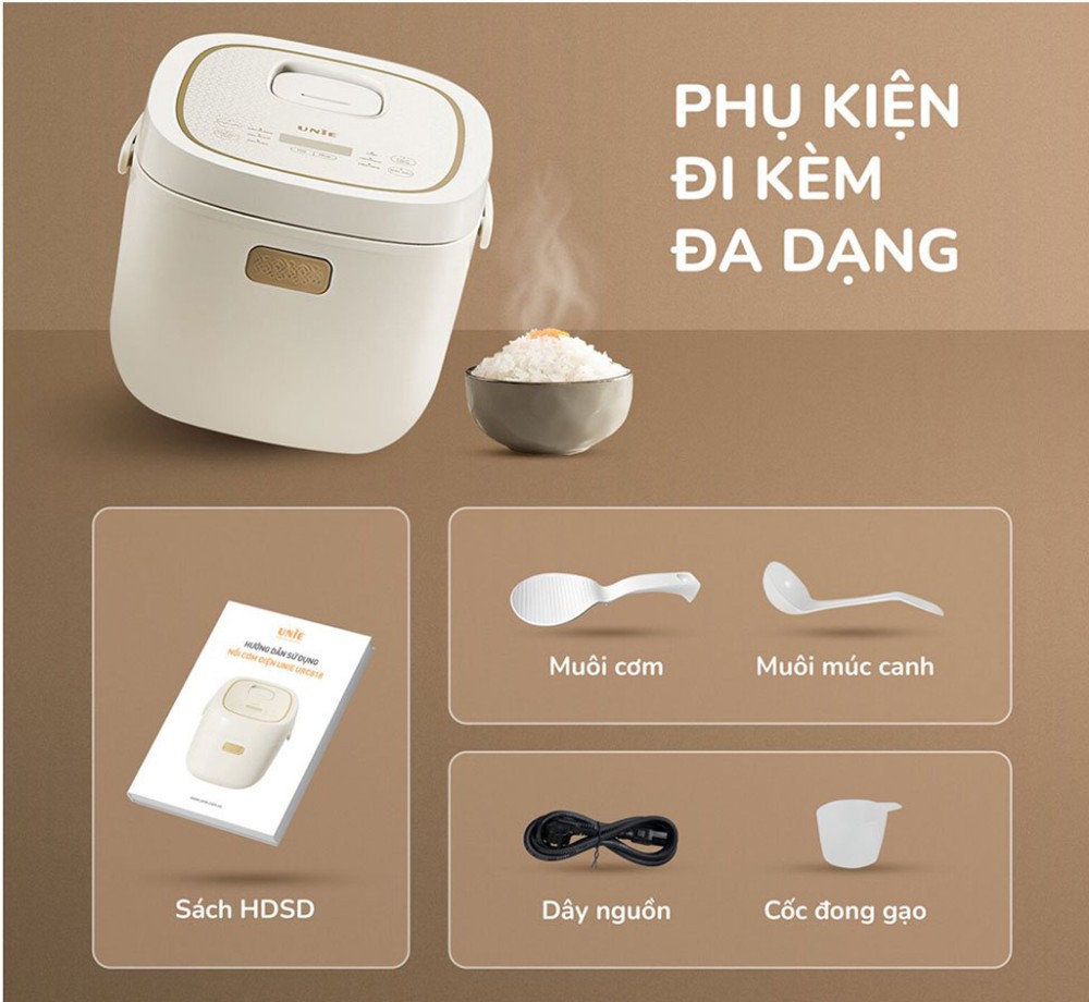 Nồi cơm điện lòng gốm Unie URC818 - Hàng chính hãng