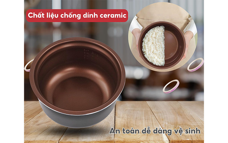 Nồi cơm điện nắp gài Hasuka HSK-802 - Hàng chính hãng