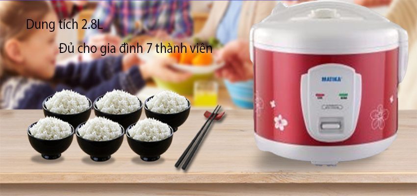 Nồi cơm điện nắp gài Matika MTK-RC2829 - Hàng chính hãng