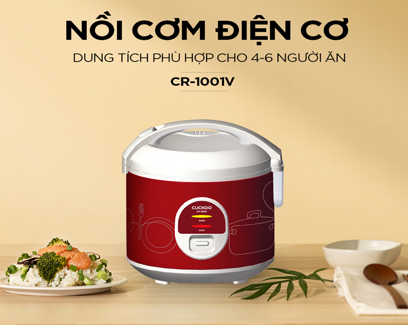 Nồi cơm nắp gài Cuckoo 1.8 lít CR-1001V - Hàng chính hãng