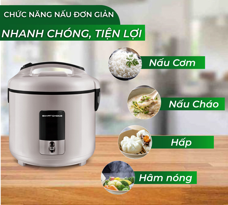 Nồi cơm điện nắp gài Smart Choice SCG-RC6001 - Hàng chính hãng