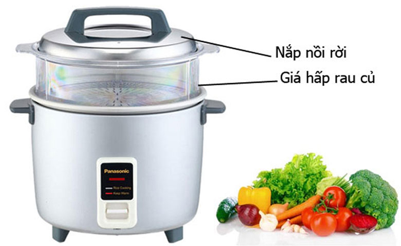 Nồi cơm điện nắp rời Panasonic SR-W18GS  - Hàng chính hãng