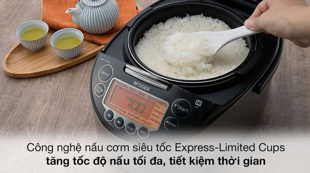 Nồi cơm điện Tiger cao tần JKT-D18V - Hàng chính hãng