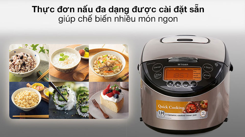 Nồi cơm điện Tiger cao tần JKT-D18V - Hàng chính hãng