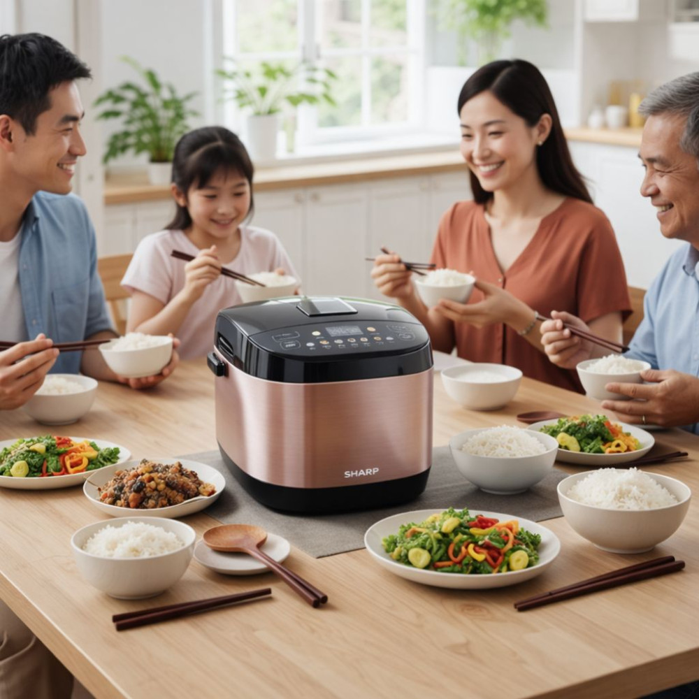 Nồi cơm điện tử Sharp 1.8 lít KS-TH18E2O-RS - Hàng chính hãng