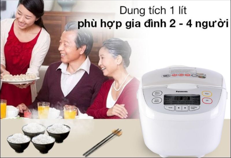 Nồi cơm điện tử Panasonic 1 lít SR-CL108WRA - Hàng chính hãng