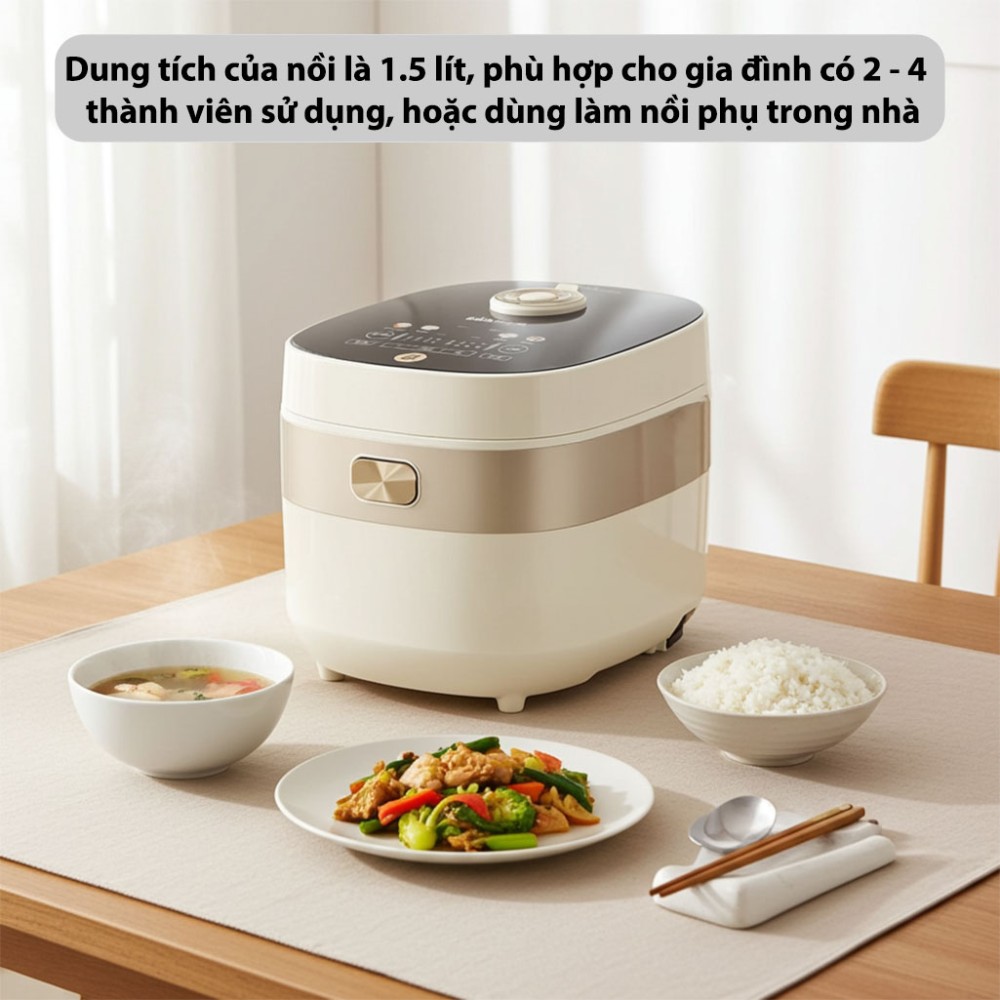 Nồi cơm điện tử Bear 1.5 lít RC-4H40A - Hàng chính hãng