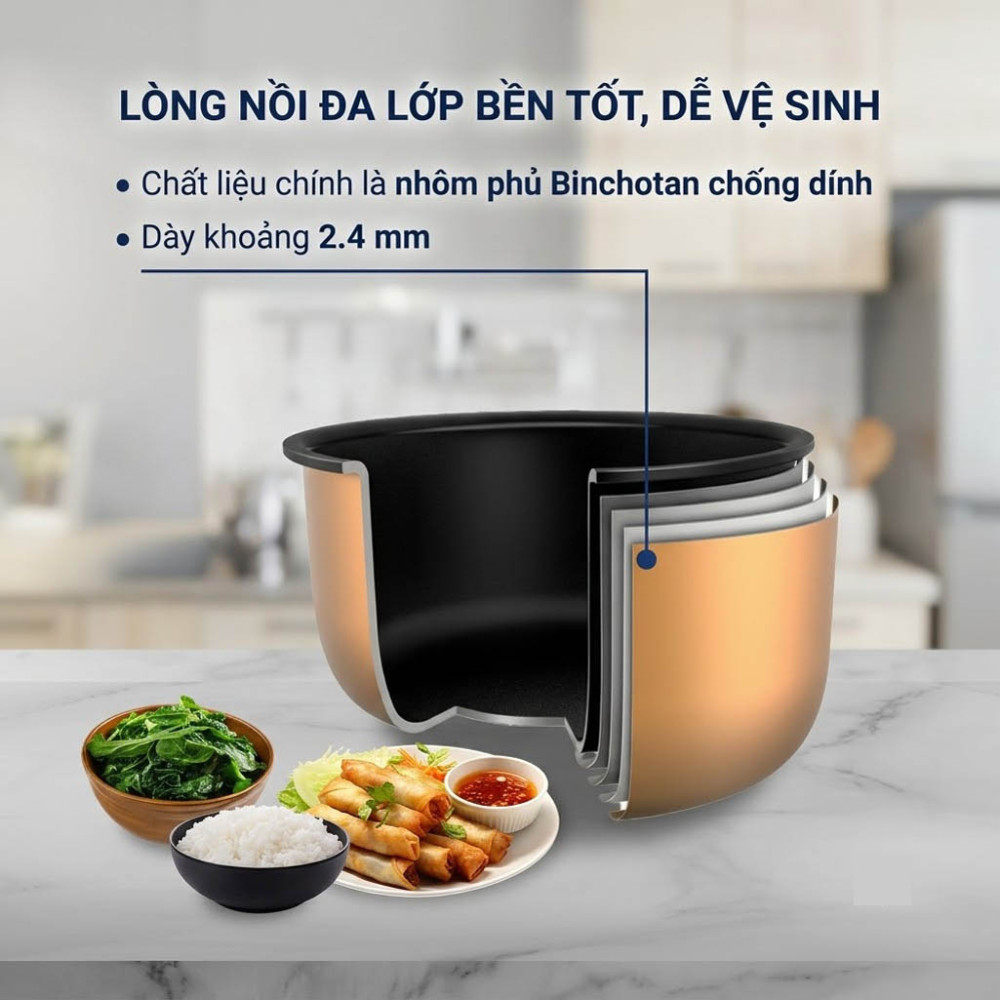 Nồi cơm điện tử Panasonic 1.8 lít SR-DL184WRA - Hàng chính hãng