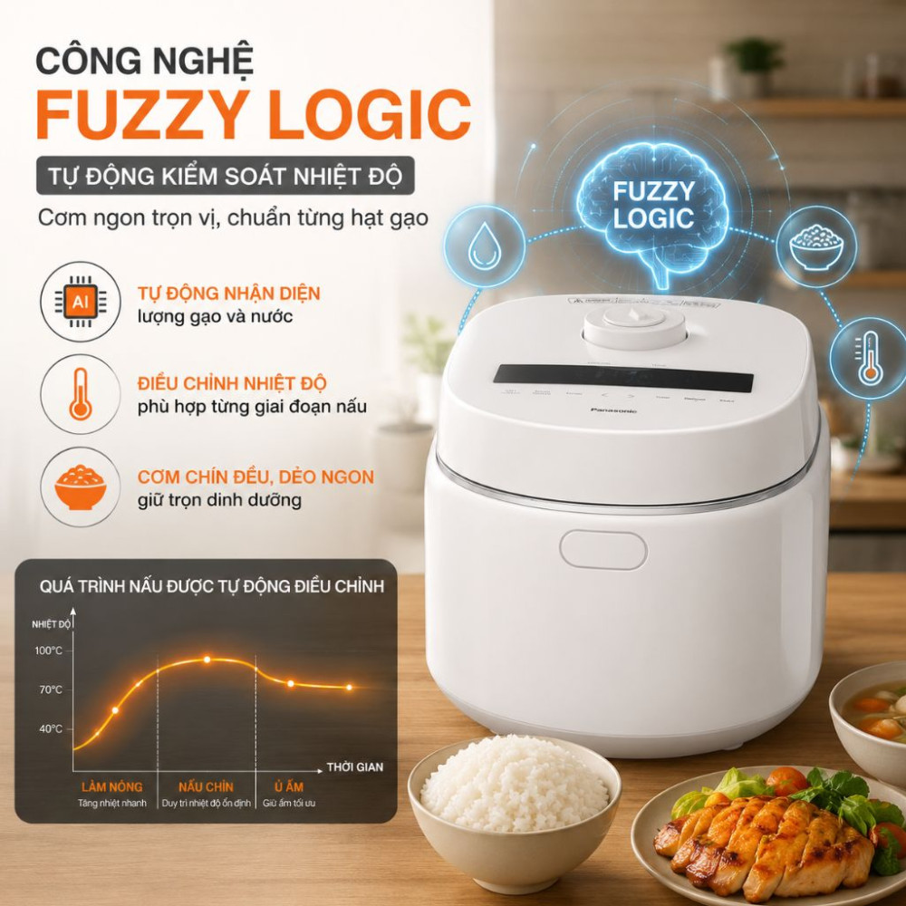 Nồi cơm điện tử Panasonic 1.8 lít SR-DL184WRA - Hàng chính hãng