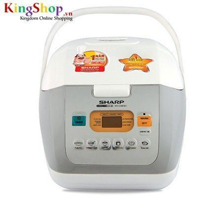 Nồi cơm điện tử Sharp KS-COM18V-W - Dung tích 1.8L - Hàng chính hãng