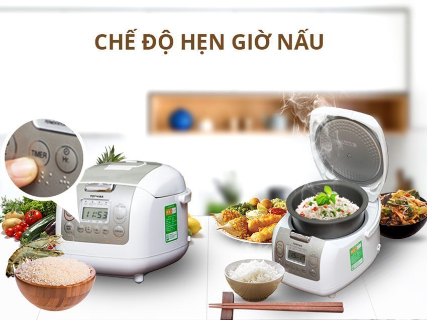 Nồi cơm điện tử Toshiba RC-18NAFVN(WT) 1,8 lít - Hàng chính hãng