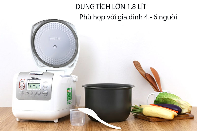 Nồi cơm điện tử Toshiba RC-18NTFV(W) - Hàng chính hãng