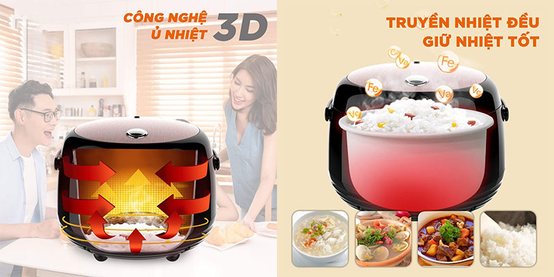 Nồi cơm điện tử Unie UEC1572B - Hàng chính hãng